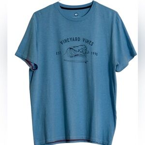 Vineyard Vines Ocean Wave Graphic Tee - Blue